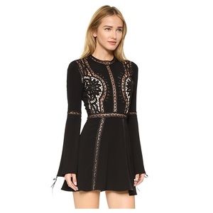 For Love & Lemons Penelope Black Cocktail Dress XS